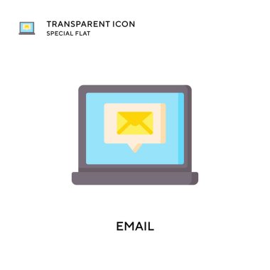 E- posta vektör simgesi. Düz çizim. EPS 10 vektörü.