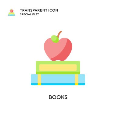 Kitap vektör simgesi. Düz çizim. EPS 10 vektörü.