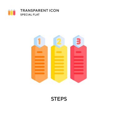 Adımlar vektör simgesi. Düz çizim. EPS 10 vektörü.