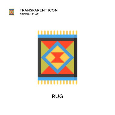 Rug vektör simgesi. Düz çizim. EPS 10 vektörü.