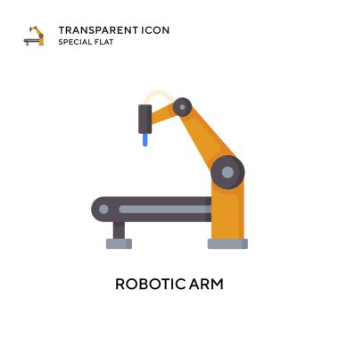 Robot kol vektör simgesi. Düz çizim. EPS 10 vektörü.
