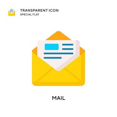 Posta vektör simgesi. Düz çizim. EPS 10 vektörü.