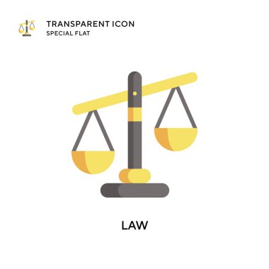 Hukuk vektör simgesi. Düz çizim. EPS 10 vektörü.