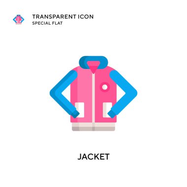 Ceket vektör simgesi. Düz çizim. EPS 10 vektörü.