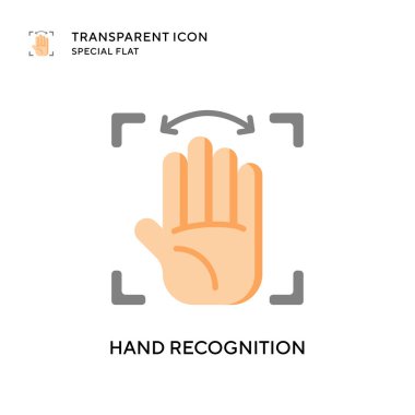 El tanıma vektör simgesi. Düz çizim. EPS 10 vektörü.