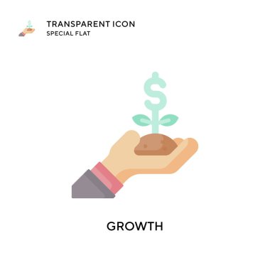 Büyüme vektör simgesi. Düz çizim. EPS 10 vektörü.