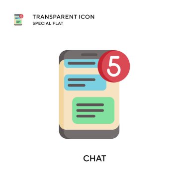 Sohbet vektörü simgesi. Düz çizim. EPS 10 vektörü.