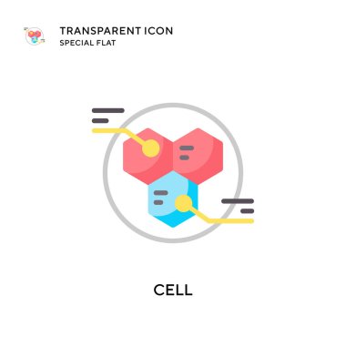Hücre vektör simgesi. Düz çizim. EPS 10 vektörü.