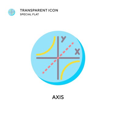 Eksen vektör simgesi. Düz çizim. EPS 10 vektörü.