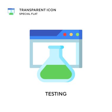Vektör simgesi test ediliyor. Düz çizim. EPS 10 vektörü.