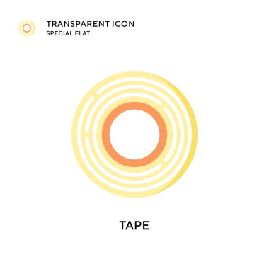 Teyp vektör simgesi. Düz çizim. EPS 10 vektörü.