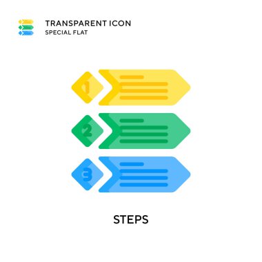 Adımlar vektör simgesi. Düz çizim. EPS 10 vektörü.