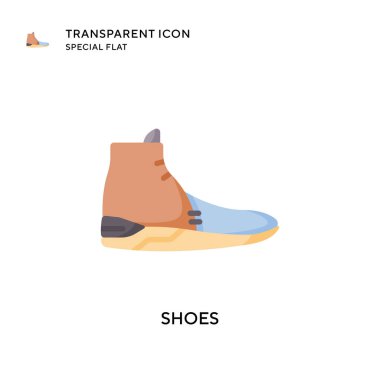 Ayakkabı vektör simgesi. Düz çizim. EPS 10 vektörü.