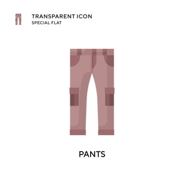 Pantolon vektör simgesi. Düz çizim. EPS 10 vektörü.