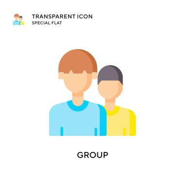 Grup vektör simgesi. Düz çizim. EPS 10 vektörü.