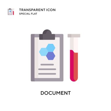 Belge vektör simgesi. Düz çizim. EPS 10 vektörü.