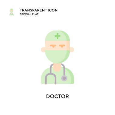 Doktor vektör simgesi. Düz çizim. EPS 10 vektörü.