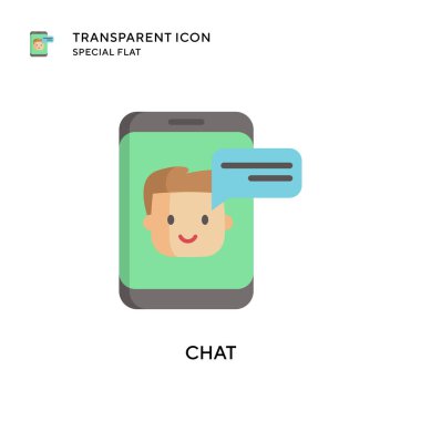 Sohbet vektörü simgesi. Düz çizim. EPS 10 vektörü.