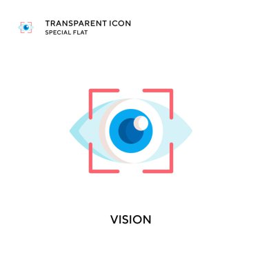 Vizyon vektör simgesi. Düz çizim. EPS 10 vektörü.