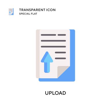 Vektör simgesini yükle. Düz çizim. EPS 10 vektörü.