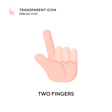 İki parmak vektör simgesi. Düz çizim. EPS 10 vektörü.