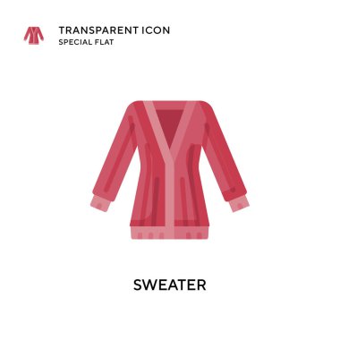 Süveter vektör simgesi. Düz çizim. EPS 10 vektörü.