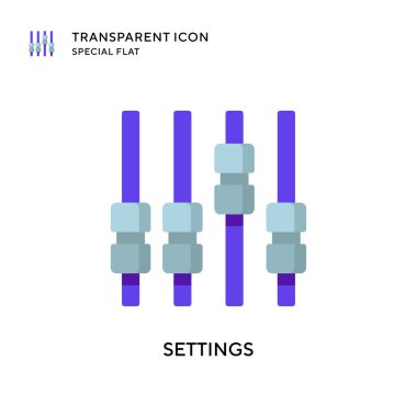 Ayarlar vektör simgesi. Düz çizim. EPS 10 vektörü.