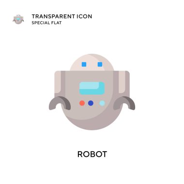 Robot vektör simgesi. Düz çizim. EPS 10 vektörü.