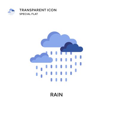 Yağmur vektör simgesi. Düz çizim. EPS 10 vektörü.