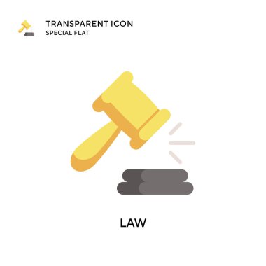 Hukuk vektör simgesi. Düz çizim. EPS 10 vektörü.