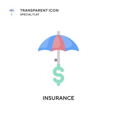 Sigorta vektör simgesi. Düz çizim. EPS 10 vektörü.