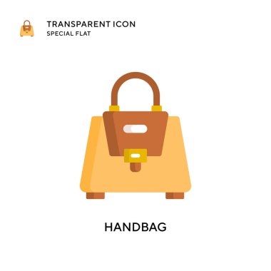 Çanta vektör simgesi. Düz çizim. EPS 10 vektörü.