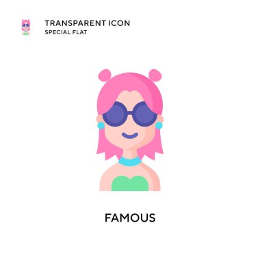 Ünlü vektör simgesi. Düz çizim. EPS 10 vektörü.