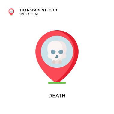 Ölüm vektörü ikonu. Düz çizim. EPS 10 vektörü.