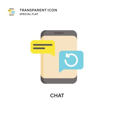 Sohbet vektörü simgesi. Düz çizim. EPS 10 vektörü.