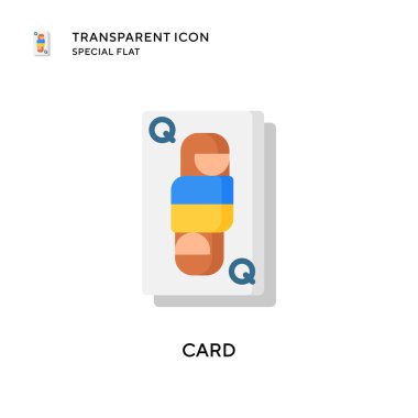Kart vektör simgesi. Düz çizim. EPS 10 vektörü.