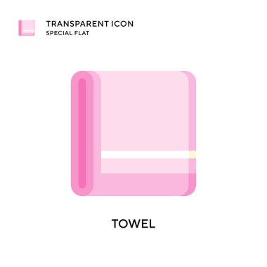 Havlu vektör simgesi. Düz çizim. EPS 10 vektörü.