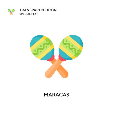 Maracas vektör simgesi. Düz çizim. EPS 10 vektörü.