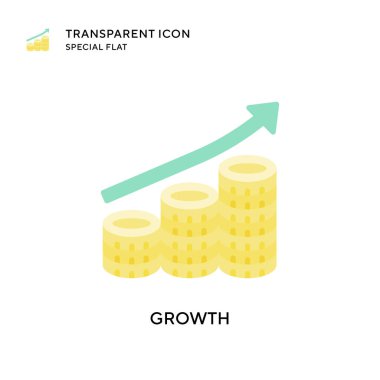 Büyüme vektör simgesi. Düz çizim. EPS 10 vektörü.