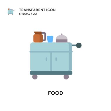 Yiyecek vektör simgesi. Düz çizim. EPS 10 vektörü.