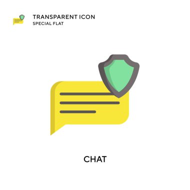 Sohbet vektörü simgesi. Düz çizim. EPS 10 vektörü.