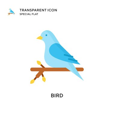 Kuş vektör simgesi. Düz çizim. EPS 10 vektörü.