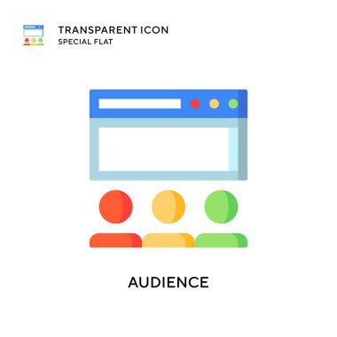 Seyirci vektör simgesi. Düz çizim. EPS 10 vektörü.