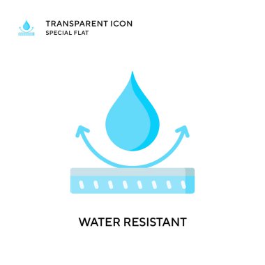 Water resistant vector icon. Flat style illustration. EPS 10 vector. clipart