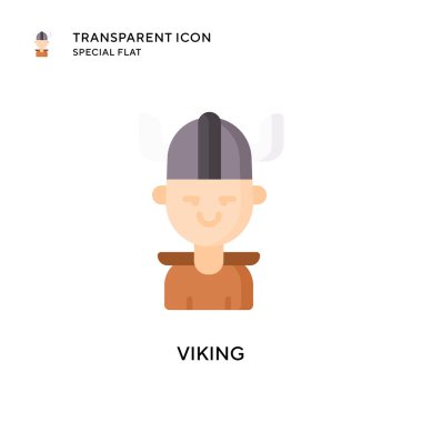 Viking vektör simgesi. Düz çizim. EPS 10 vektörü.