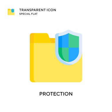 Koruma vektör simgesi. Düz çizim. EPS 10 vektörü.