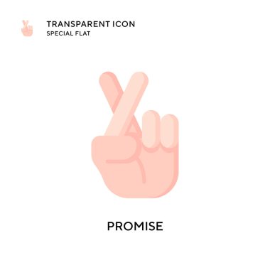 Vektör ikonu sözü ver. Düz çizim. EPS 10 vektörü.