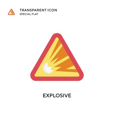 Patlayıcı vektör simgesi. Düz çizim. EPS 10 vektörü.