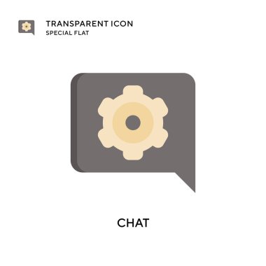 Sohbet vektörü simgesi. Düz çizim. EPS 10 vektörü.