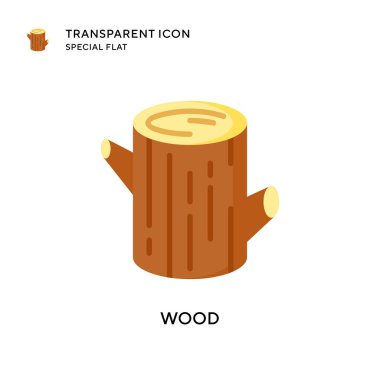 Tahta vektör simgesi. Düz çizim. EPS 10 vektörü.